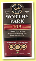 Worthy Park '109' (54.5%, OB, Jamaica, +/-2023) 