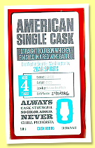 2BAR Spirits 4 yo 2019/2023 (58.94%, American Single Cask, Straight Bourbon whiskey, ex-red wine finish, USA, cask #0005, 286 bottles)