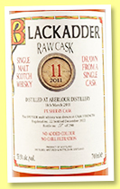 Aberlour 11 yo 2011/2022 (55.9%, Blackadder, Raw Cask, PX sherry cask, cask #22, 290 bottles) 