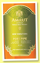 Amrut 8 yo 2017/2023 ‘Port Pipe’ (60%, OB, LMDW New Vibrations, India, cask #3879) 