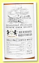 Annandale 2019/2024 (61%, OB, Private Cask for Hermann Brothers, Woodford Reserve double cask, cask #1179, 256 bottles) Annandale 2019/2024 (61%, OB, Private Cask for Hermann Brothers, Woodford Reserve double cask, cask #1179, 256 bottles)