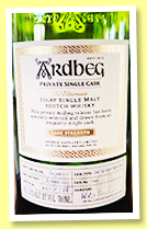 Ardbeg 13 yo 2010/2023 (61.3%, OB, Private Single Cask, Second fill oloroso sherry butt, cask #1944, 578 bottles) Ardbeg 13 yo 2010/2023 (61.3%, OB, Private Single Cask, Second fill oloroso sherry butt, cask #1944, 578 bottles)