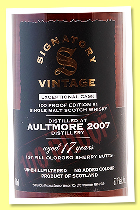 Aultmore 17 yo 2007/2024 ‘Exceptional Cask’ (57.1%, Signatory Vintage ‘100 Proof Edition 1’, 1st fill oloroso butt) Aultmore 17 yo 2007/2024 ‘Exceptional Cask’ (57.1%, Signatory Vintage ‘100 Proof Edition 1’, 1st fill oloroso butt)