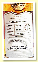 Balblair 23 yo 1998/2021 (50.5%, Gordon & MacPhail ‘Connoisseur’s Choice’, cask #1075, 1st fill barrel, 170 bottles) Balblair 23 yo 1998/2021 (50.5%, Gordon & MacPhail ‘Connoisseur’s Choice’, cask #1075, 1st fill barrel, 170 bottles)