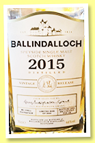 Ballindalloch 2015/2024 (46%, OB, UK exclusive, 3,600 bottles) Ballindalloch 2015/2024 (46%, OB, UK exclusive, 3,600 bottles)