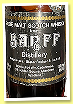 Banff 15 yo 1964/1979 (80° UK proof, Cadenhead, black dumpy, 26 2/3 Fl.Ozs) Banff 15 yo 1964/1979 (80° UK proof, Cadenhead, black dumpy, 26 2/3 Fl.Ozs)