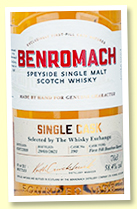 Benromach 10 yo 2010/2021 (58.4%, OB for The Whisky Exchange, cask #390, 1st fill barrel, 211 bottles) Benromach 10 yo 2010/2021 (58.4%, OB for The Whisky Exchange, cask #390, 1st fill barrel, 211 bottles)