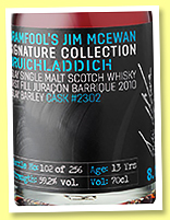 Bruichladdich 13 yo 2010/2024 '8.1' (59.2%, Dramfool, Jim McEwan's Signature Collection, first fill Juraçon barrique, cask #2302, 256 bottles) 