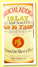 Bruichladdich 15 yo (43%, OB, Sherry Wood, Moon Import Italy, 75cl, +/-1990)
