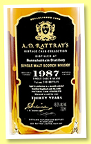 Bunnahabhain 30 yo 1987/2017 (48.3%, A.D. Rattray, Vintage Cask Collection, bourbon hogshead, cask #1298, 243 bottles) Bunnahabhain 30 yo 1987/2017 (48.3%, A.D. Rattray, Vintage Cask Collection, bourbon hogshead, cask #1298, 243 bottles)