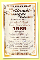 Cambus 34 yo 1989/2023 (58.9%, Alambic Classique, Rare & Old Selection, sherry cask, cask #23082, 169 bottles)