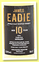 Caol Ila 10 yo 2013/2024 (57.8%, James Eadie, for Italy, refill hogshead, cask #306690, 338 bottles)