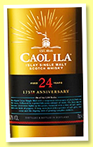 Caol Ila 24 yo '175th Anniversary' (52.1%, OB, 3,000 bottles, 2021) Caol Ila 24 yo '175th Anniversary' (52.1%, OB, 3,000 bottles, 2021)