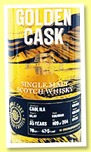 Caol Ila 35 yo 1984/2020 (47.5%, Golden Cask, bourbon barrel, cask #CM 260, 204 bottles) Caol Ila 35 yo 1984/2020 (47.5%, Golden Cask, bourbon barrel, cask #CM 260, 204 bottles)