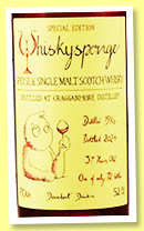 Cragganmore 37 yo 1986/2024 (52.9%, Whisky Sponge, Special Edition, 72 bottles) Cragganmore 37 yo 1986/2024 (52.9%, Whisky Sponge, Special Edition, 72 bottles)