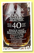 Dailuaine 40 yo 1983/2023 (54%, Wilson & Morgan, Barrel Selection, refill oloroso butt, cask #701, 297 bottles)