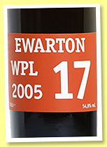 Ewarton 17 yo 2005/2022 'WPL' (54.8%, Velier & Silver Seal, Cedro Series, Jamaica, 178 bottles) Ewarton 17 yo 2005/2022 'WPL' (54.8%, Velier & Silver Seal, Cedro Series, Jamaica, 178 bottles)
