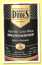 Glen Elgin 12 yo 2012/2024 (55%, Whisky Dudes, PX quarter cask finish, cask #801174, 145 bottles)