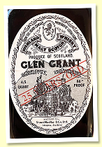 Glen Grant 25 yo (86 US proof, Stuart MacNair for USA, stopper cork, bottled early 1960s) Glen Grant 25 yo (86 US proof, Stuart MacNair for USA, stopper cork, bottled early 1960s)