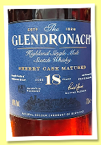 Glendronach 18 yo 'Sherry Cask Matured' (46%, OB, 2024)
