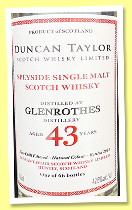 Glenrothes 43 yo (42.6%, Duncan Taylor, 66 bottles, 2013-2024)