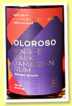Hampden ‘Oloroso 2023’ (63.4%, The Colours of Rum, Jamaica, cask #18, 1500-1600 gr/HLPA, 323 bottles, 2024)