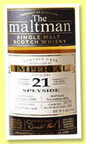 Imperial 21 yo 1995/2016 (48.9%, The Maltman, bourbon, cask #20155, 298 bottles) 