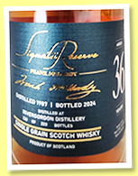 Invergordon 36 yo 1987/2024 (65.5%, Frank McHardy's Signature Reserve, 223 bottles)