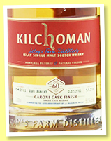 Kilchoman 2011/2016 (59.5%, OB for LMDW 60th Anniversary, Caroni finish, cask #754, 264 bottles)
