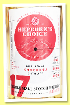 Knockdhu 17 yo 2006/2023 (46%, Hunter Laing, Hepburn’s Choice, refill hogshead, 360 bottles) Knockdhu 17 yo 2006/2023 (46%, Hunter Laing, Hepburn’s Choice, refill hogshead, 360 bottles)