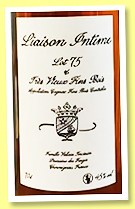 Liaison Intime 'Lot 75 & Très Vieux Fins Bois' (45%, Vallein Tercinier, Fins bois, 2024)