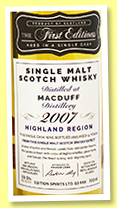 Macduff 15 yo 2007/2023 (59.5%, Hunter Laing, The First Editions, refill hogshead, cask #HL 19903, 225 bottles) Macduff 15 yo 2007/2023 (59.5%, Hunter Laing, The First Editions, refill hogshead, cask #HL 19903, 225 bottles)