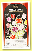Millstone 2019/2024 ‘Heavily Peated No.3’ (55.1%, OB, Netherlands, Dutch Tulip Collection, Kirsch Import, 1st fill moscatel sherry butt, cask #18B070, 648 bottles) 