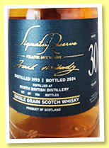 North British 30 yo 1993/2024 (51.5%, Frank McHardy's Signature Reserve, 166 bottles) North British 30 yo 1993/2024 (51.5%, Frank McHardy's Signature Reserve, 166 bottles)