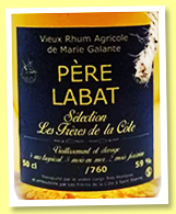 Père Labat 2018 'Sélection Les Frères de la Côte' (59%, Les Frères de la Côte, Marie-Galante, agricole, 760 bottles, 2022)