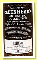 Rosebank 11 yo 1980/1992 (60.1%, Cadenhead, 150th Anniversary, Authentic Collection, cask #92/35) 