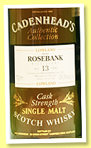 Rosebank 13 yo 1980/1993 (59.3%, Cadenhead, Authentic Collection)