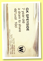 Speyside 7 yo (46%, The Whisky Shop, A Dram to Share, 10cl, 2024) 