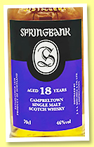 Springbank 18 yo ‘2024 Edition’ (46%, OB, bourbon) 