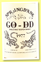 Springbank 1977/1993 'GO-DD' (53.9%, OB, cask #332, 335 bottles)