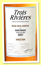 Trois Rivières 2007 (42%, OB, Martinique, agricole, cognac cask, cask #M2-15)