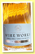 Wire Works ‘Small Batch’ (46.2%, OB, White Peak, England, STR & Bourbon, 4,323 bottles, 2022) 