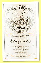 Ardbeg 2008/2024 (55%, Royal Mile Whiskies, sherry butt, cask #5078, 614 bottles) Ardbeg 2008/2024 (55%, Royal Mile Whiskies, sherry butt, cask #5078, 614 bottles)