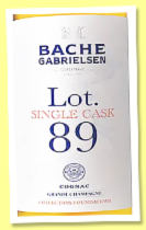 Bache Gabrielsen ‘Lot. 89’ (45.7%, OB, Grande Champagne, LMDW, single cask, cask #B-12, 70 bottles, 2024)