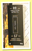 Caol Ila 17 yo 2007/2024 (56%, Halcyon Spirits, cask #306807, 273 bottles) Caol Ila 17 yo 2007/2024 (56%, Halcyon Spirits, cask #306807, 273 bottles)