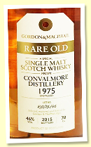 Convalmore 1975/2015 (46%, Gordon & MacPhail ‘Rare Old’, cask #R0/15/06, refill sherry hogshead, 299 bottles) 

