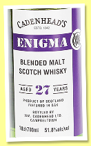 Enigma 27 yo 1997/2024 (51.8%, Cadenhead, blended malt, bourbon hogsheads, 1,140 bottles)
