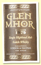 Glen Mhor 1979/2004 (43%, Gordon & MacPhail)
Glen Mhor 1979/2004 (43%, Gordon & MacPhail)