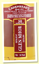 Glen Mhor 30 yo 1982/2012 (54.1%, Cadenhead ‘Closed Distilleries’, bourbon, 198 bottles)Glen Mhor 30 yo 1982/2012 (54.1%, Cadenhead ‘Closed Distilleries’, bourbon, 198 bottles)