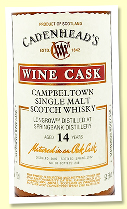 Longrow 14 yo 2007/2022 (54.5%, Cadenhead ‘Wood Range - Wine Cask’, Sauternes cask, 246 bottles)
